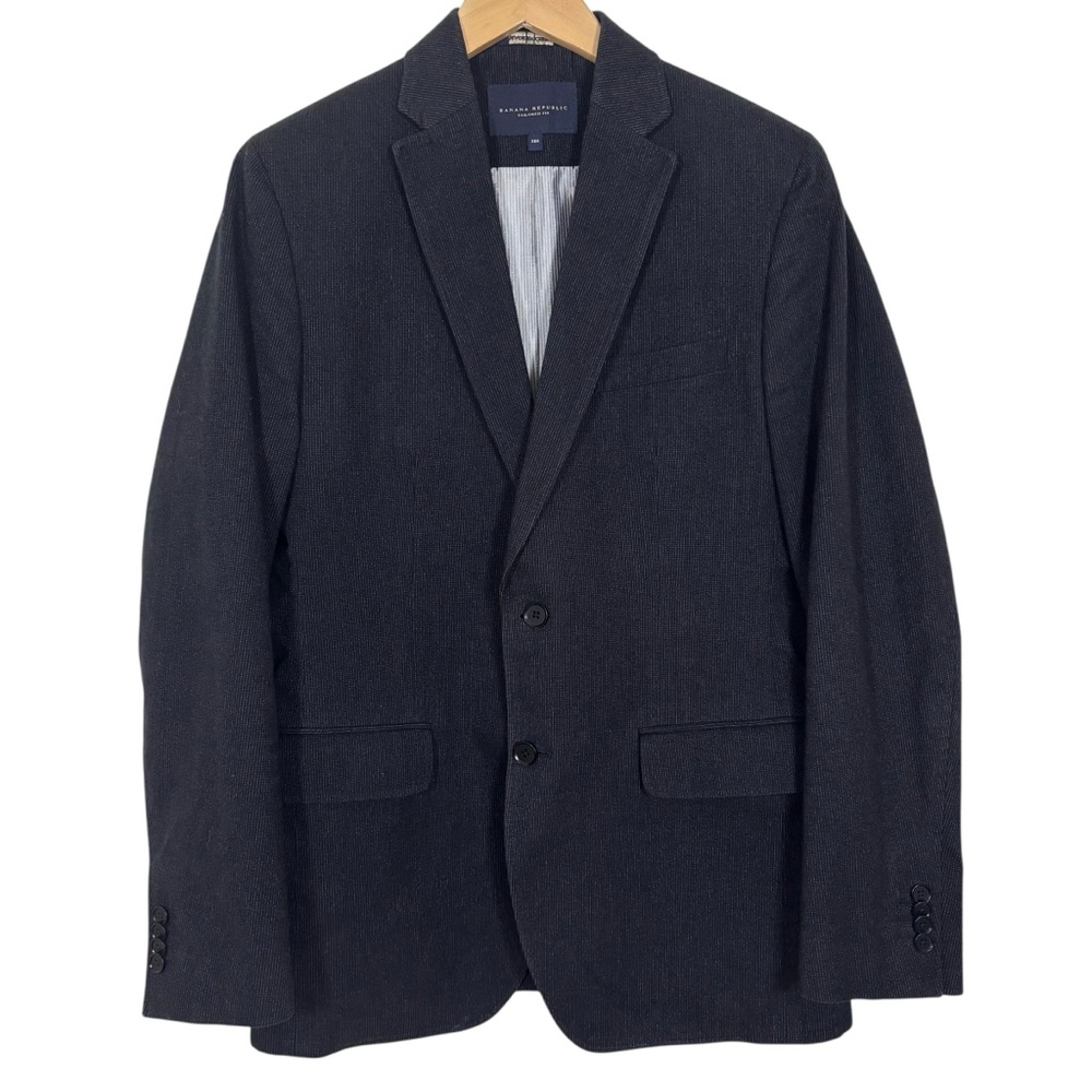Banana Republic Charcoal Pinstripe Tailored Blazer 38R